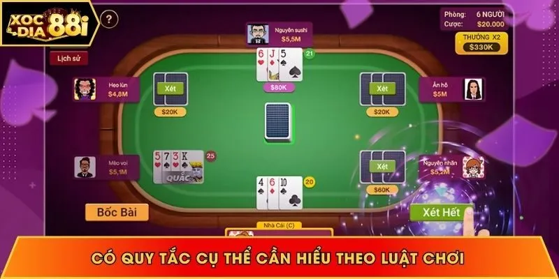 Nắm quy tắc để biết trường hợp khi chơi bài